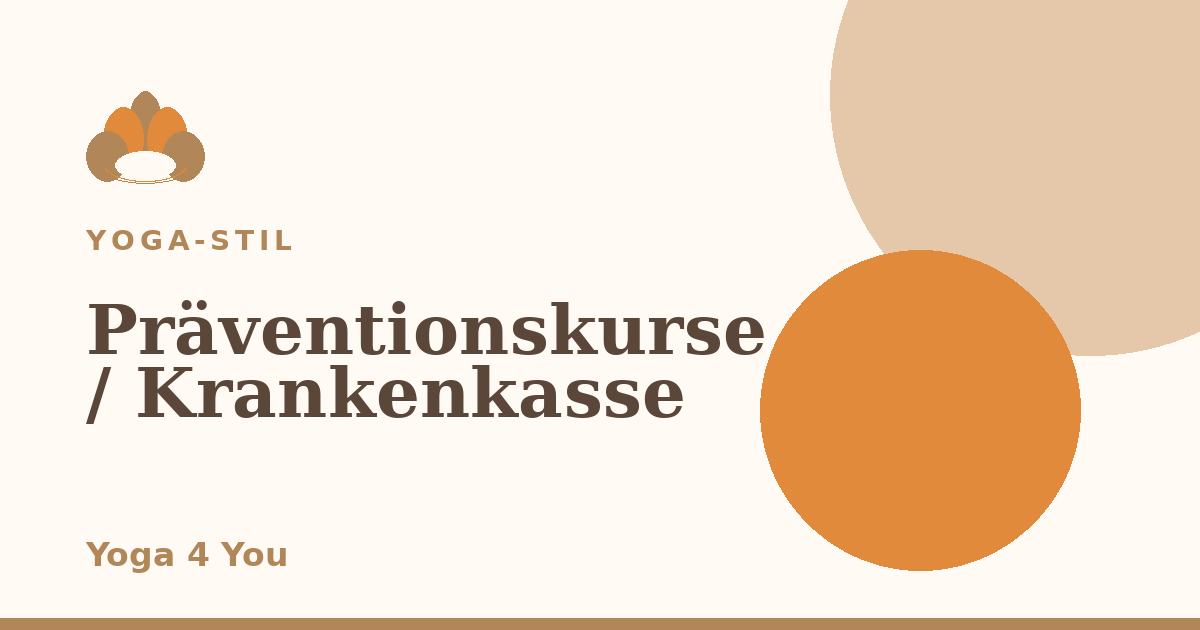 Präventionskurse / Krankenkasse